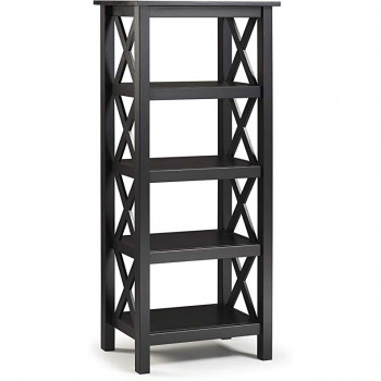 Linon Home Decor Products Nelson, Black Bookcase Linon Home Decor Products Nelson, Black Bookcase